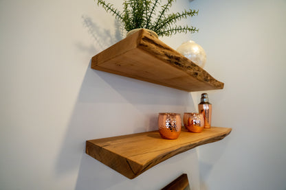 Live Edge Maple Floating Shelf