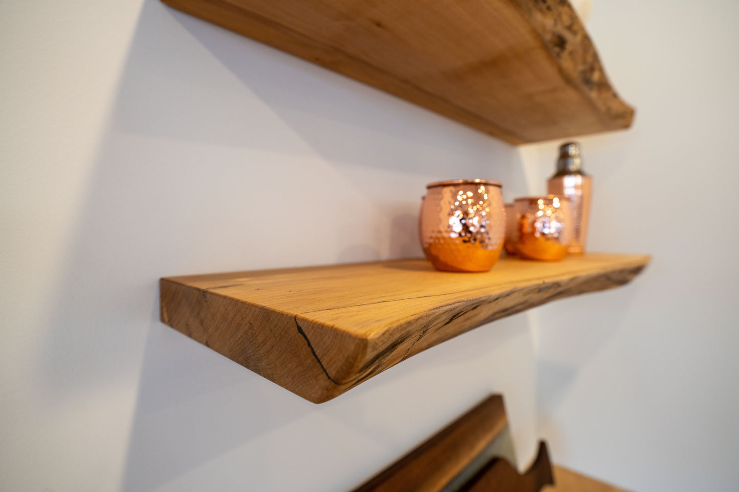 Live Edge Maple Floating Shelf