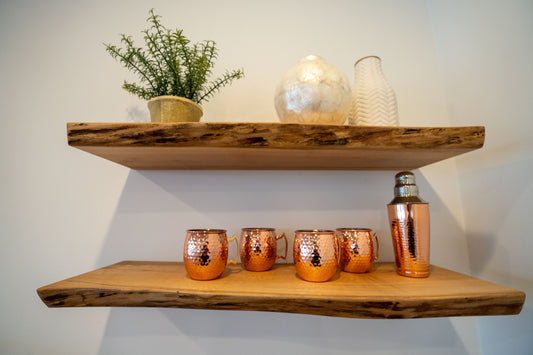 Live Edge Maple Floating Shelf