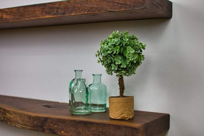 Live Edge Walnut Floating Shelf